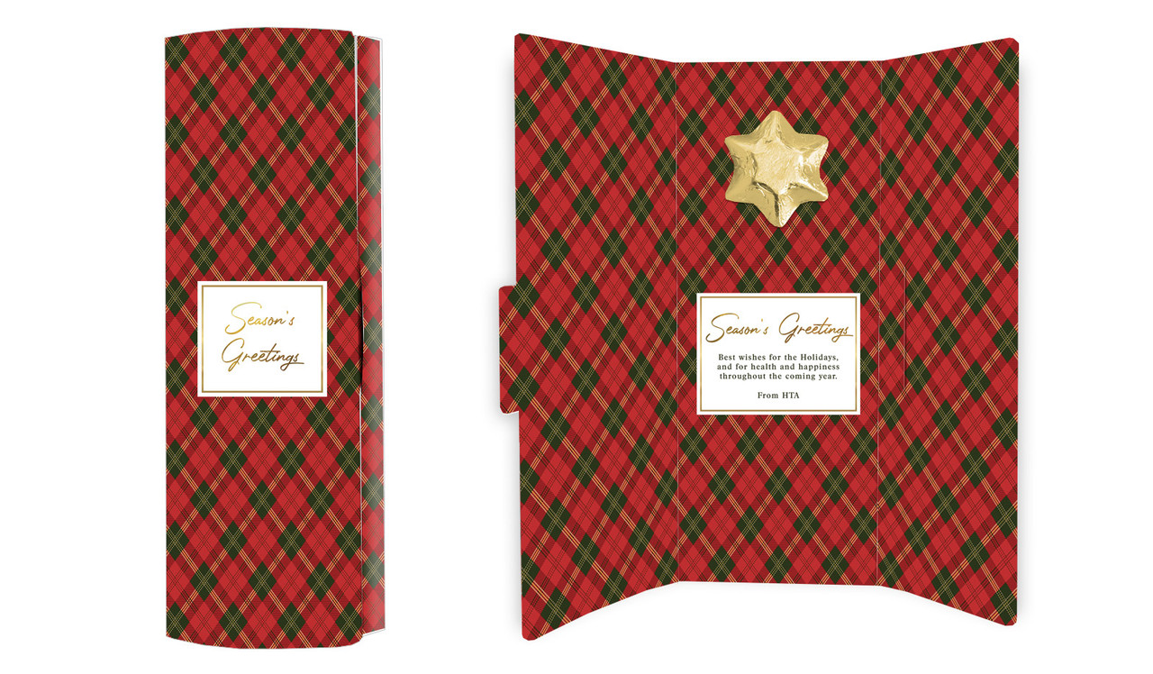 Tartan Christmas Chocolate Greeting Card