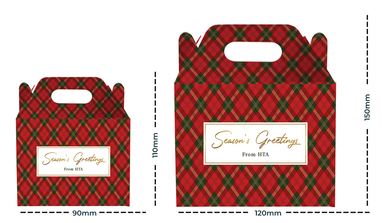 Size comparison of our gable boxes
