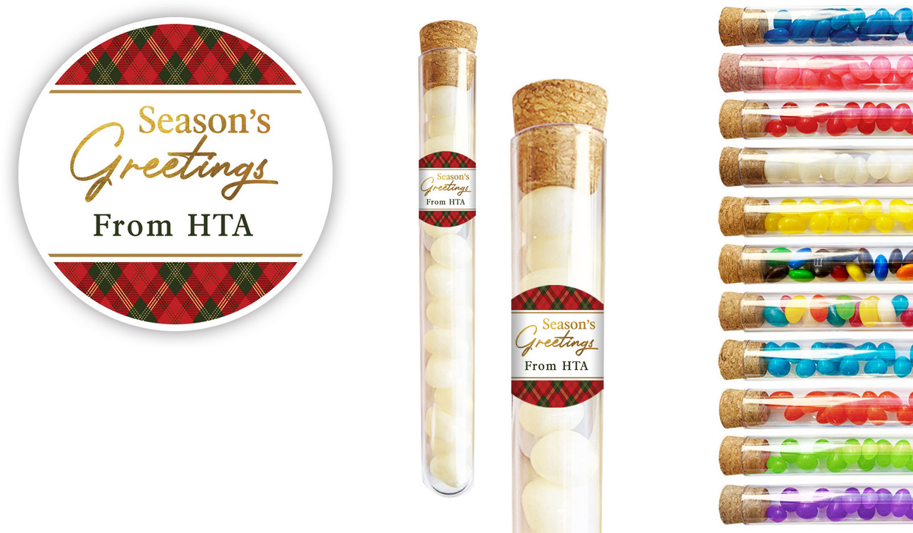 Tartan Christmas Personalised Test Tubes