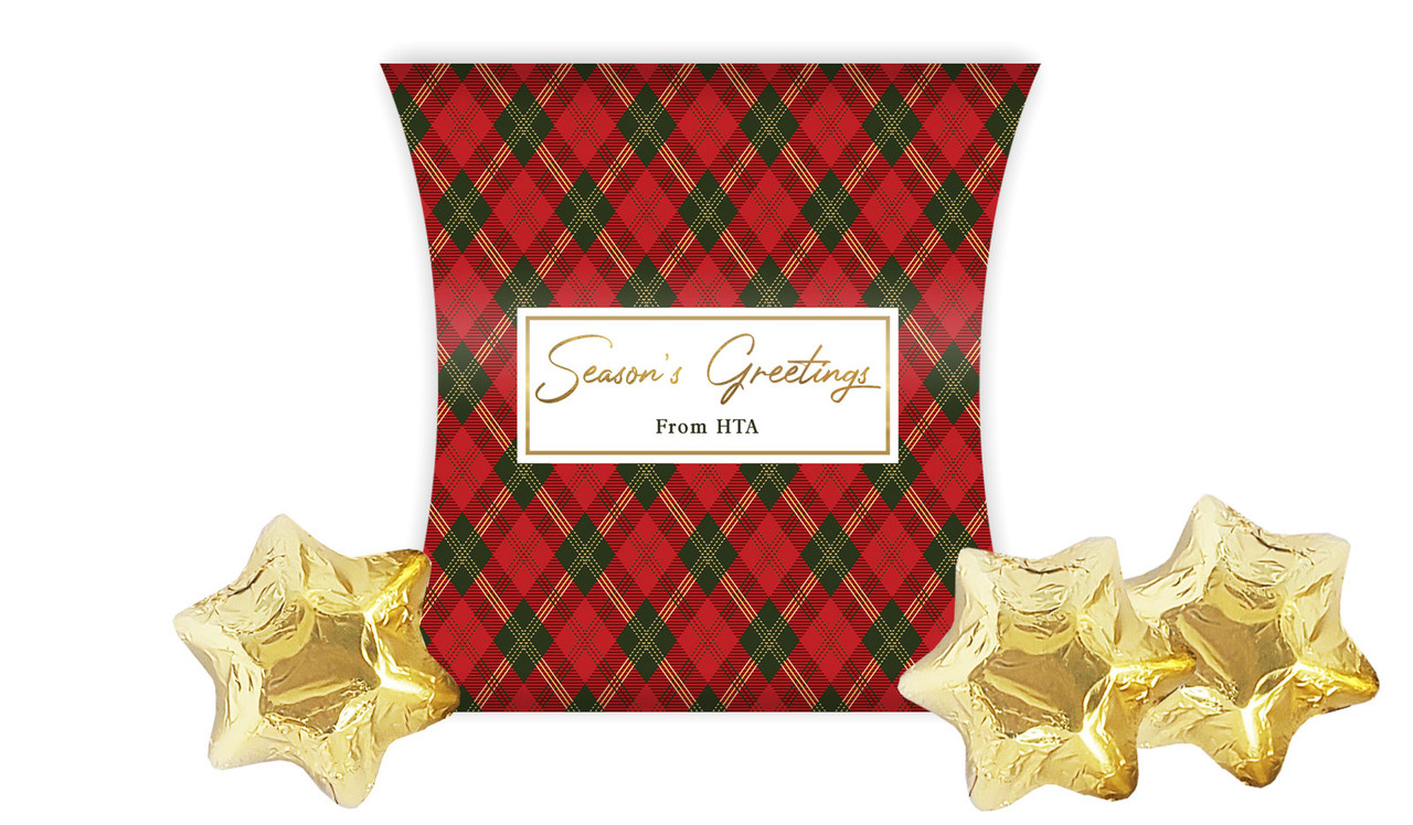 Tartan Christmas Personalised Pillow Boxes
