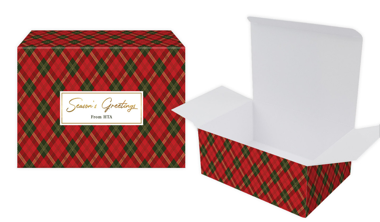 Tartan Christmas Personalised Tuck Gift Box