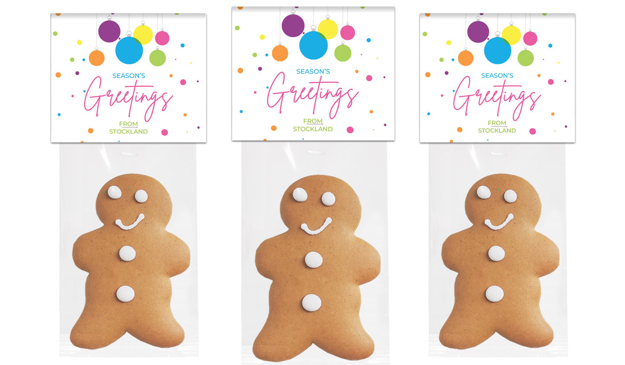 Vivid Baubles Christmas Gingerbread Man With Custom Topper