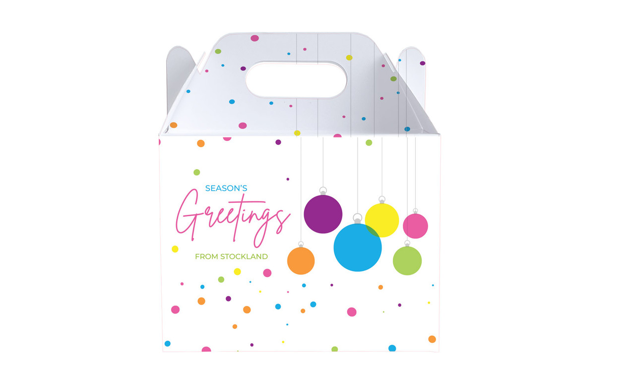 Vivid Baubles Personalised Gable Favour Box