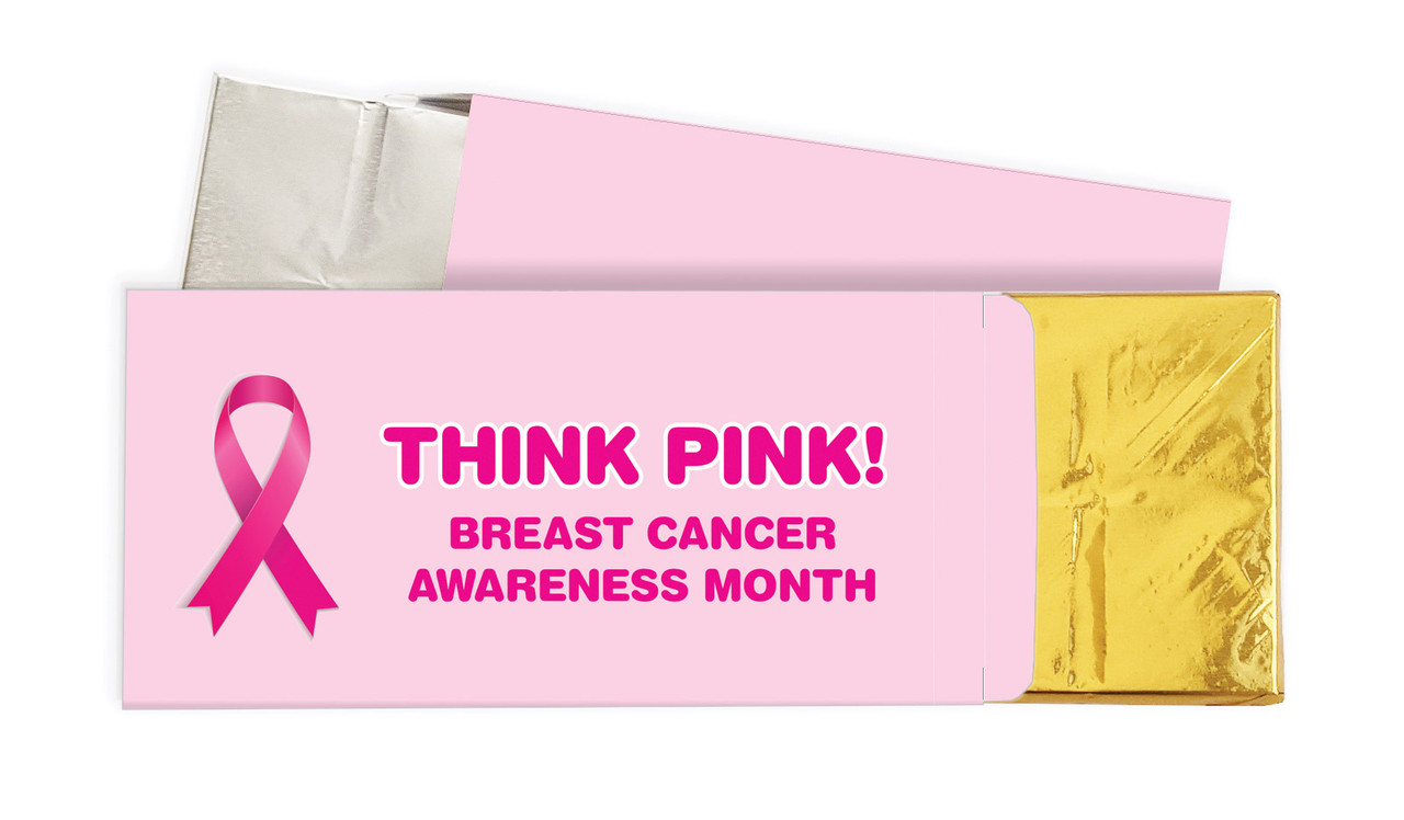 Pink Ribbon Cancer Awareness Custom Chocolate Bar In A Box