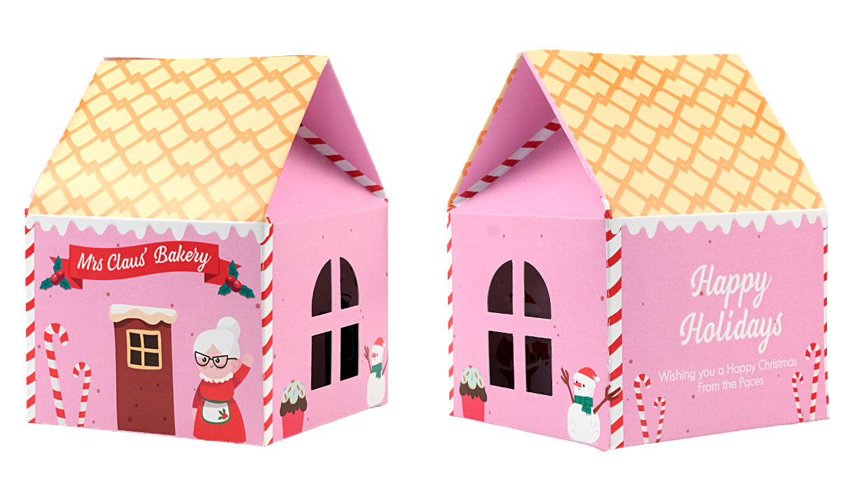 Custom 10cm Mrs Claus Bakery Christmas House Box