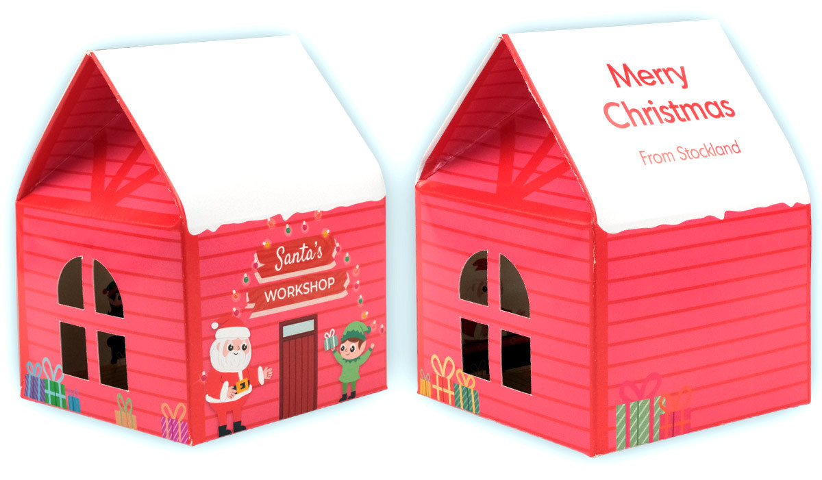 Custom 10cm Santa's Workshop House Box