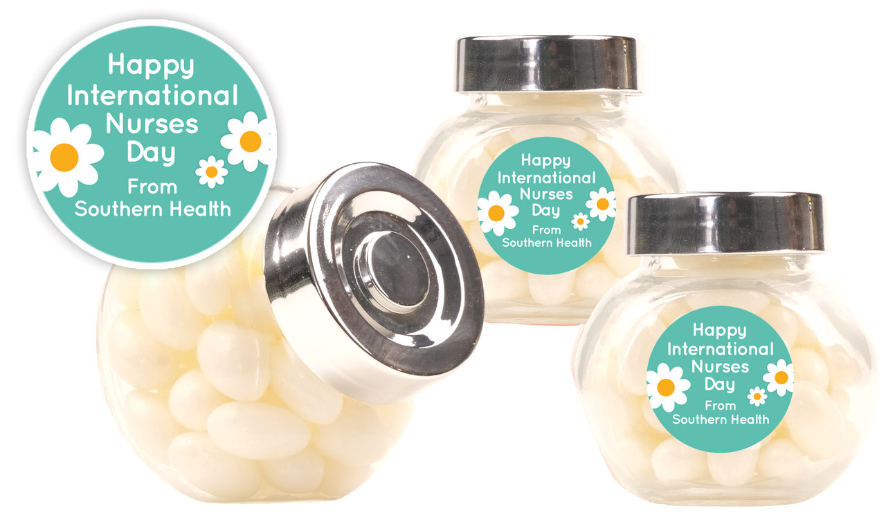 Daisy International Nurses Day Personalised Mini Candy Jar