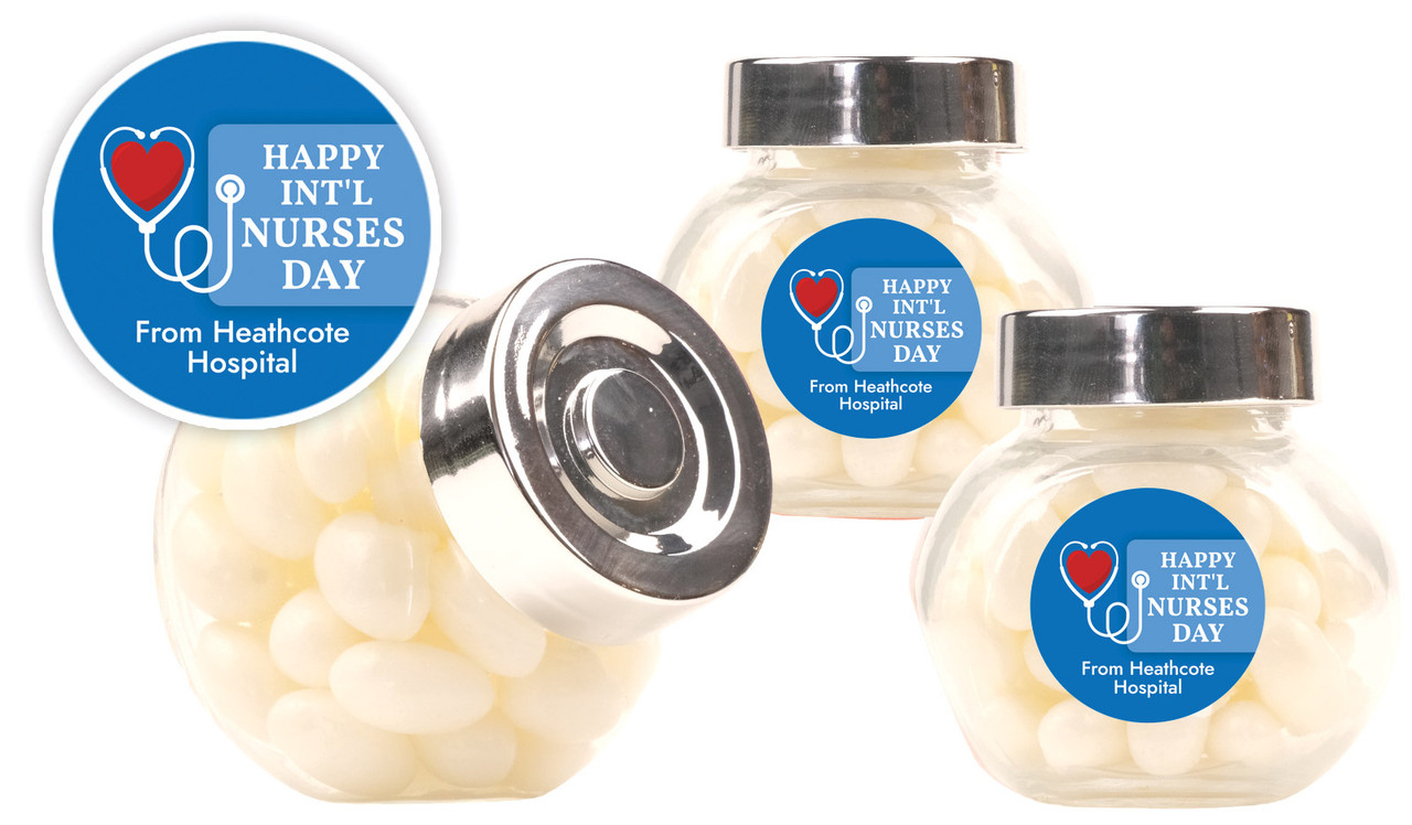 Heart Stehoscope International Nurses Day Personalised Mini Candy Jar