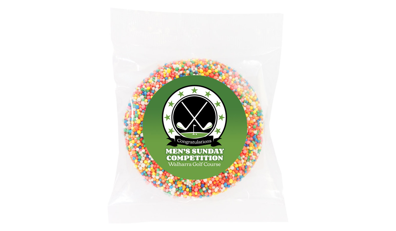 Golf Emblem Personalised Chocolate Freckle