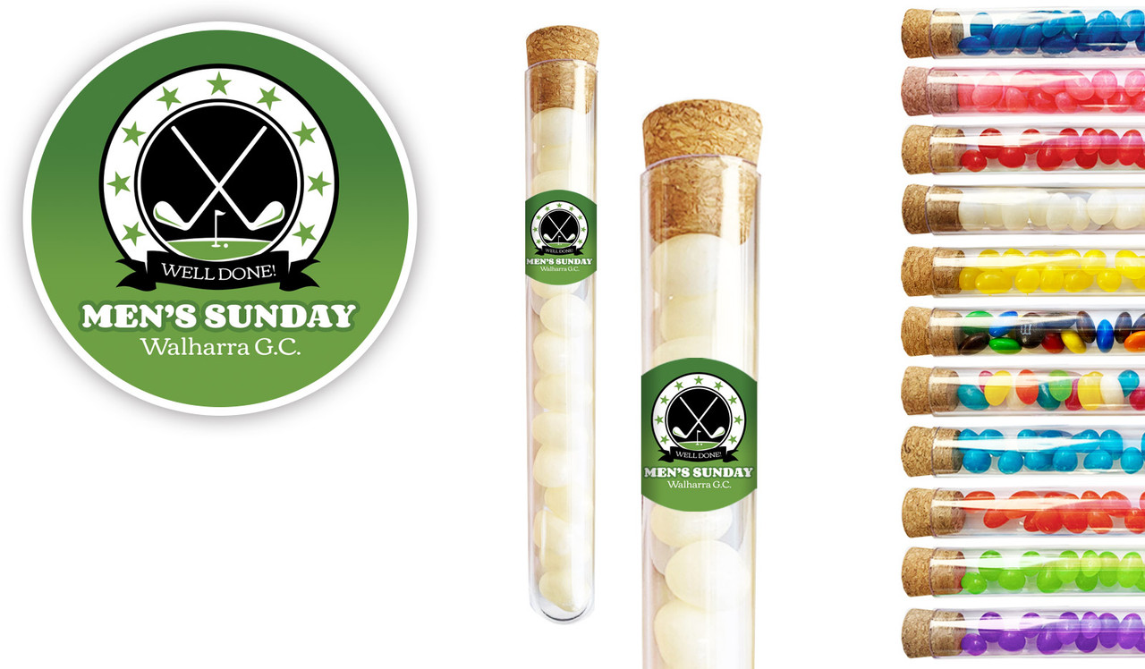 Golf Emblem Personalised Sports Club Test Tubes