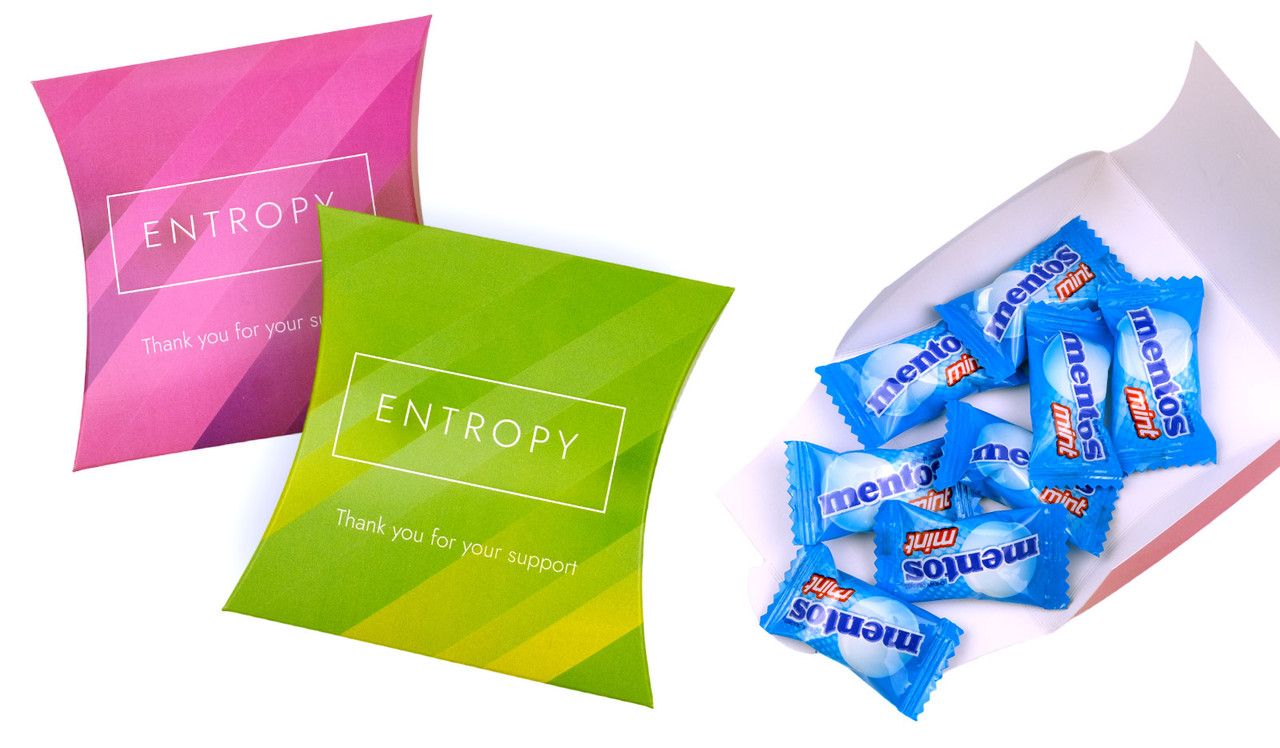 Personalised Pillow Box With Mentos Mints