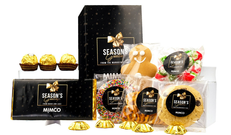 Branded 14-Piece Christmas Gift Box in black branding