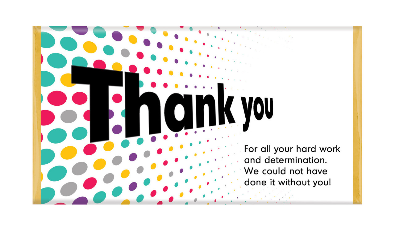 Dynamic Dots Thank You Personalised Chocolate Bars