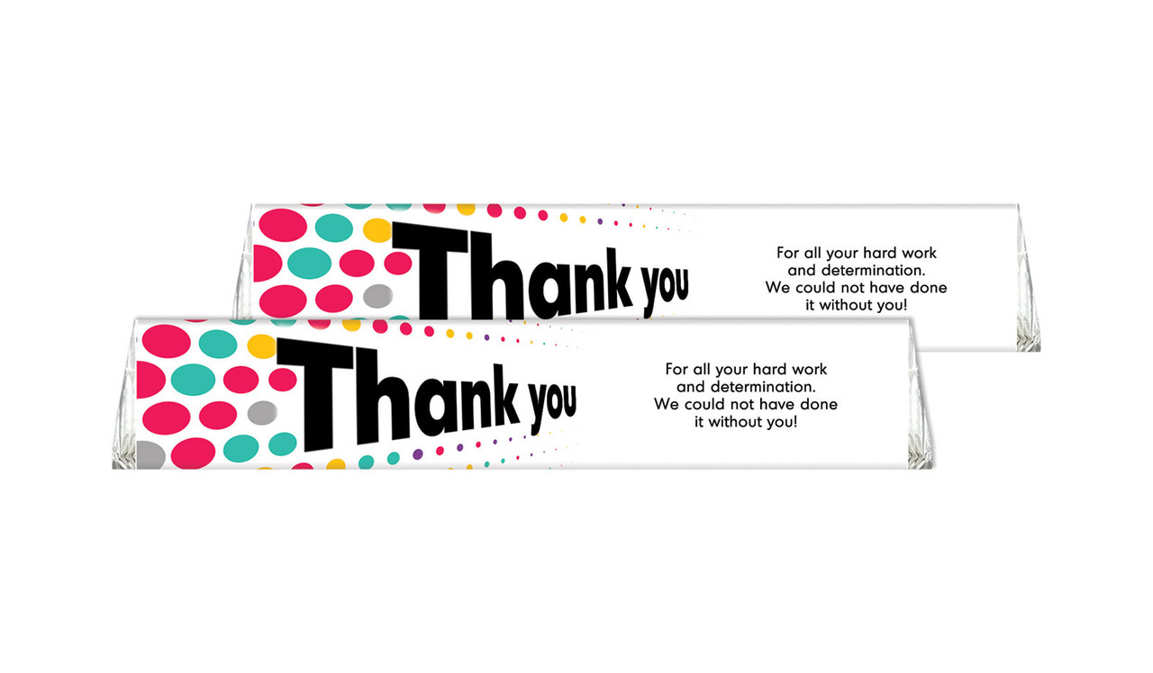 Dynamic Dots Personalised Toblerone Thank You Chocolates 50g