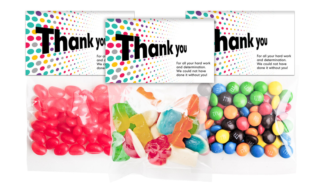 Dynamic Dots Personalised Lolly Bag With Topper