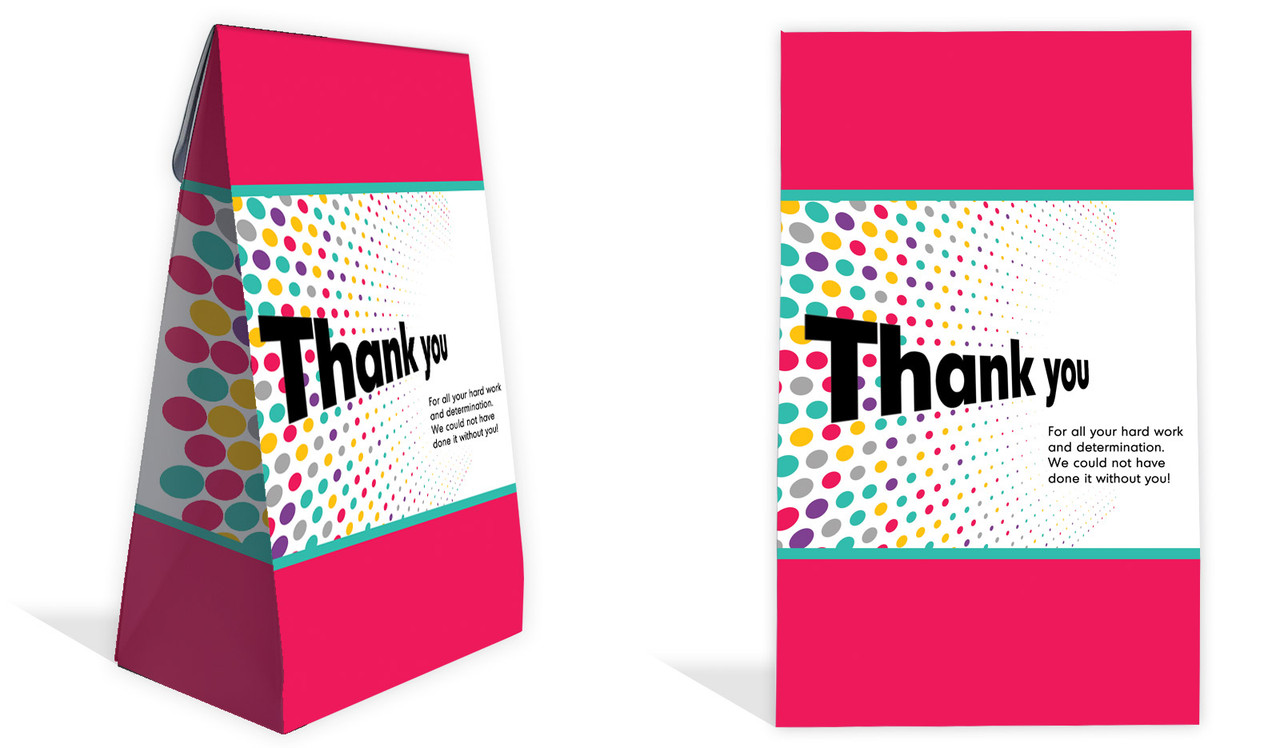 Dynamic Dots Personalised Gusset Favour Bag