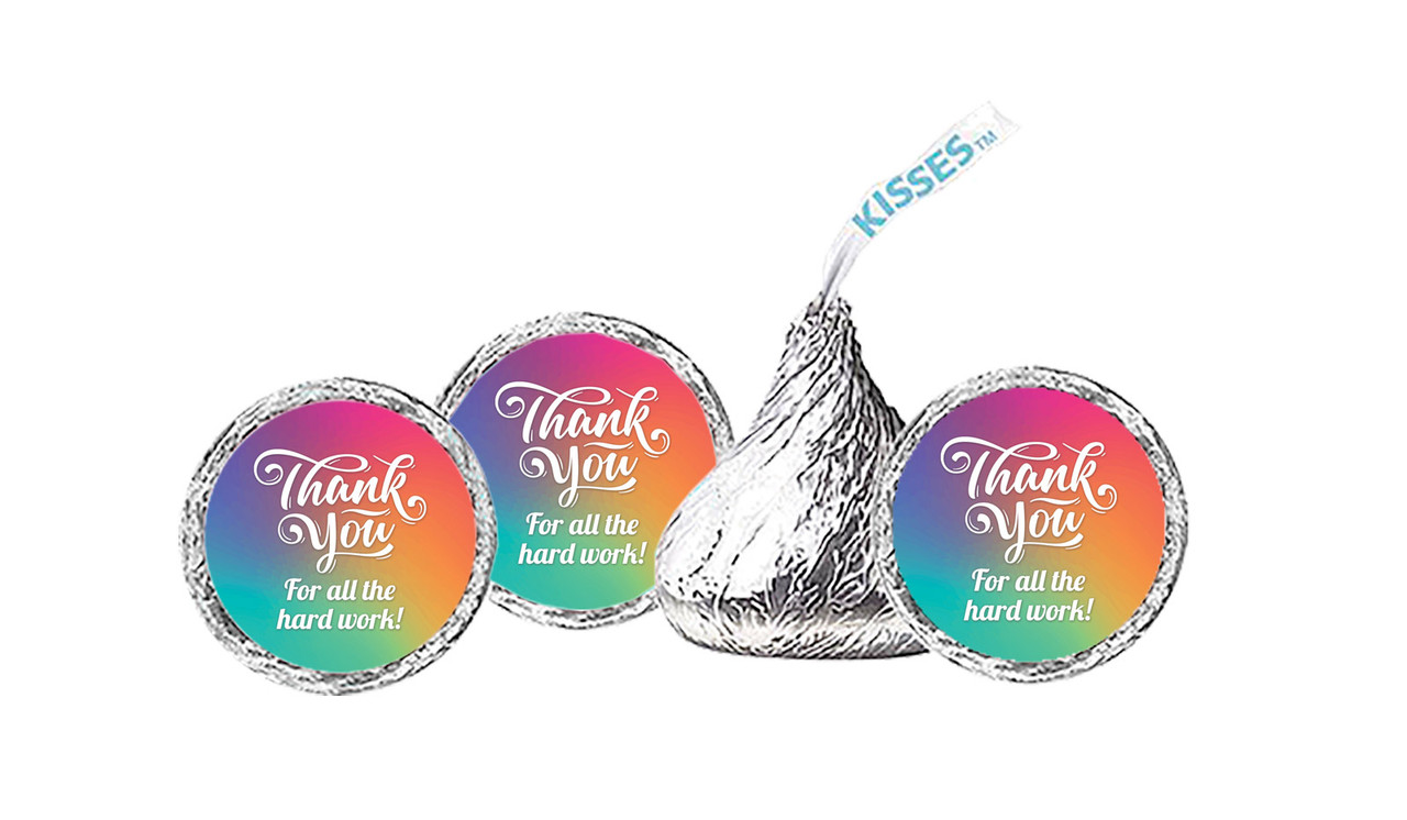 Colourful Personalised Thank You Hershey's Kisses