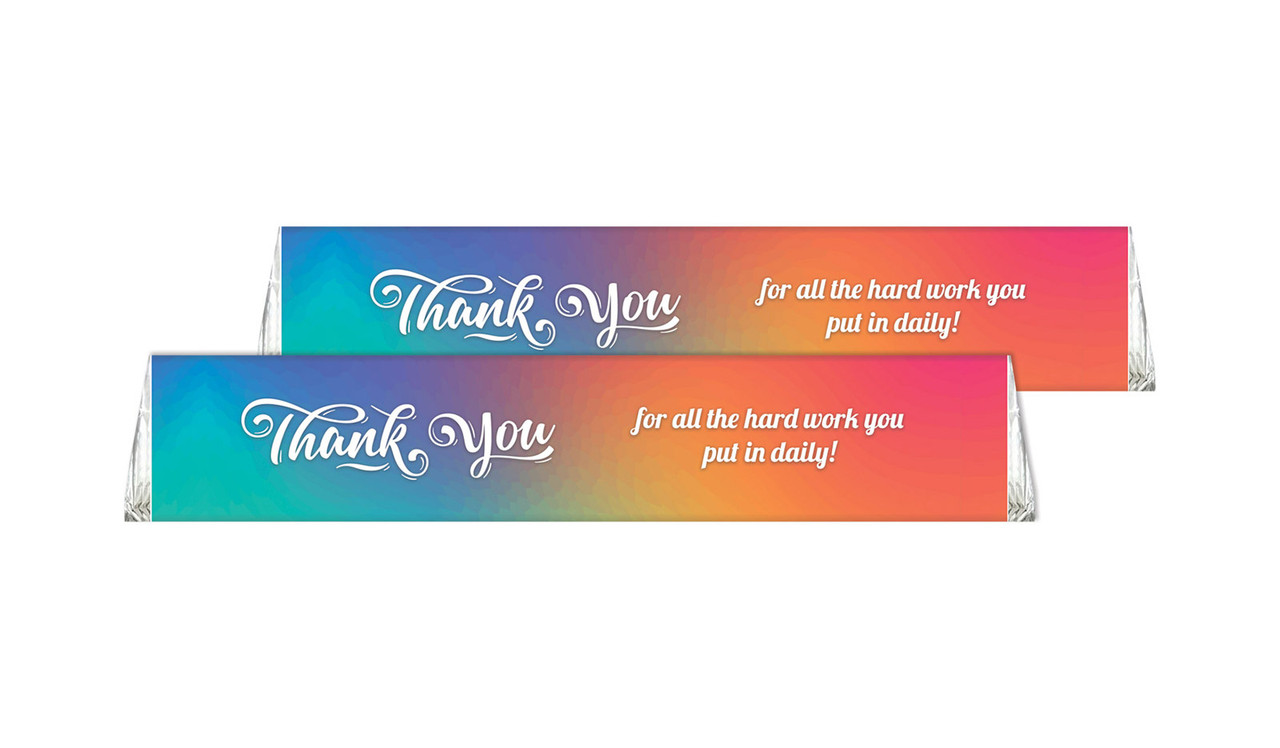 Colourful Personalised Toblerone Thank You Chocolates 50g