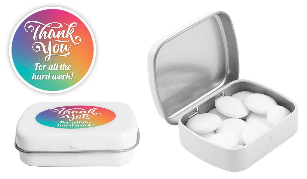 Colourful Personalised Mint Tins
