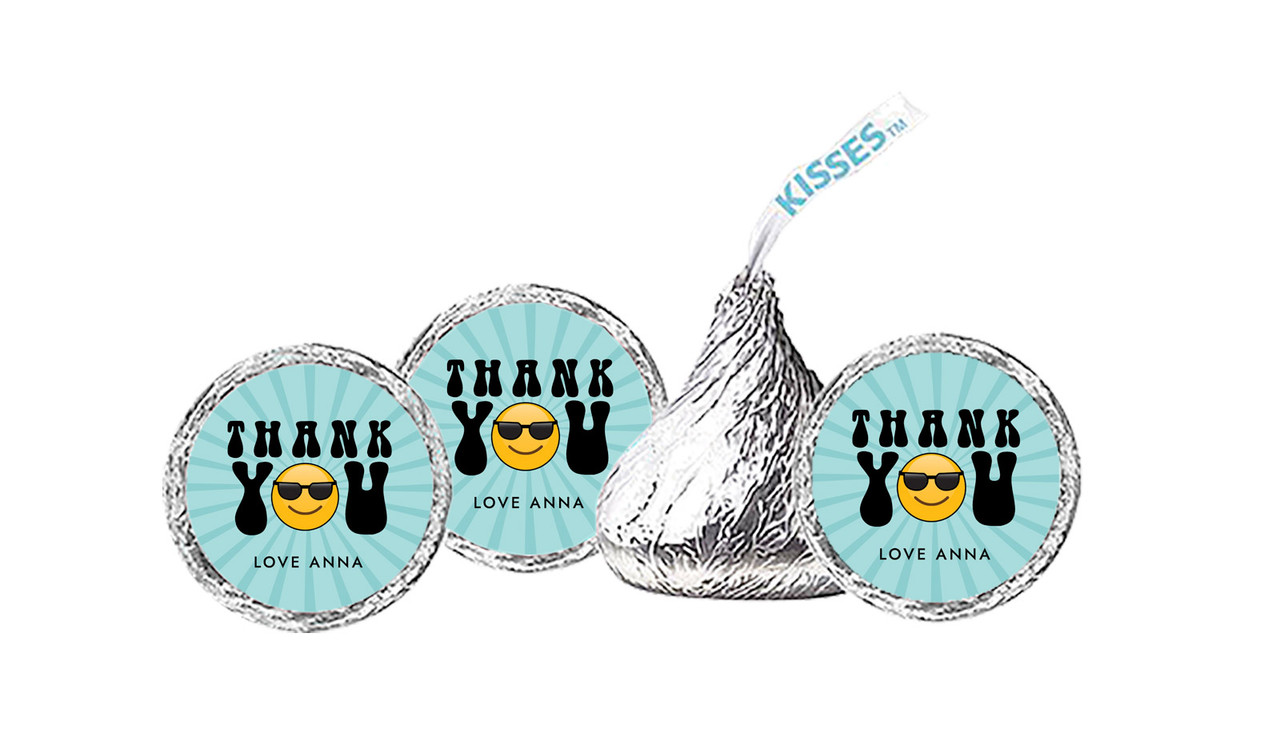 Emoji Personalised Thank You Hershey's Kisses