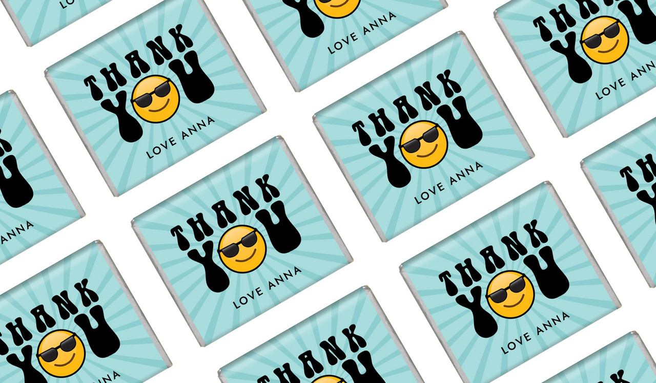 Emoji Personalised Thank You Mini Chocolate