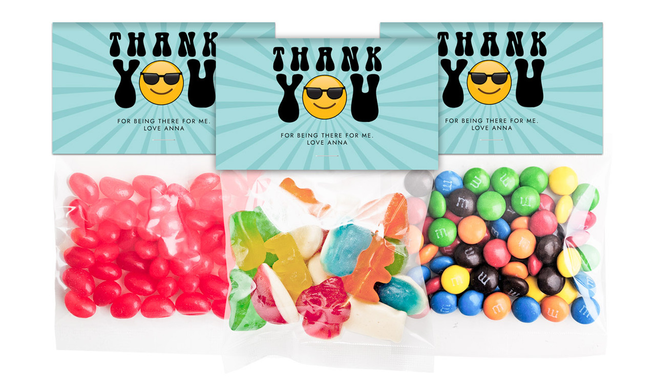 Emoji Personalised Lolly Bag With Topper