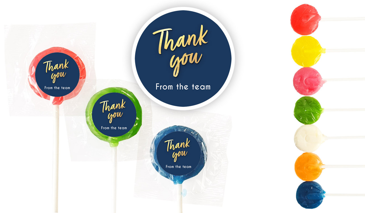 Golden Thank You Custom Mini Pops