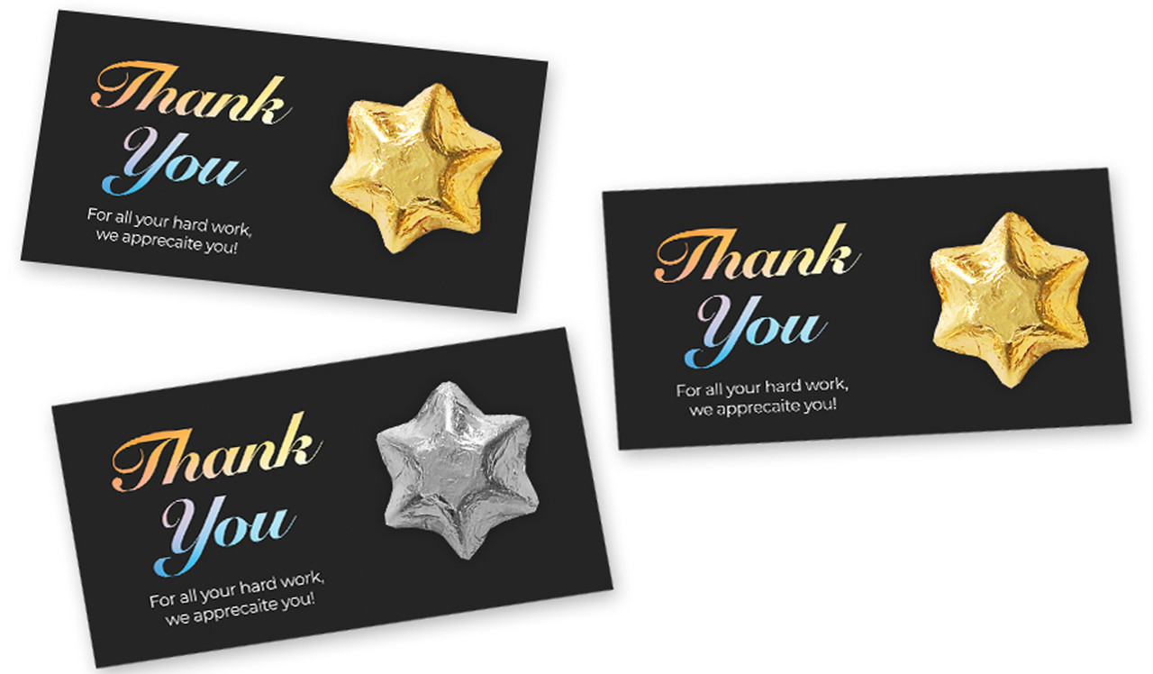 Gradient Personalised Thank You Star Card
