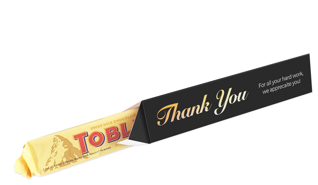 Gradient Thank You Toblerone Bar In A Box
