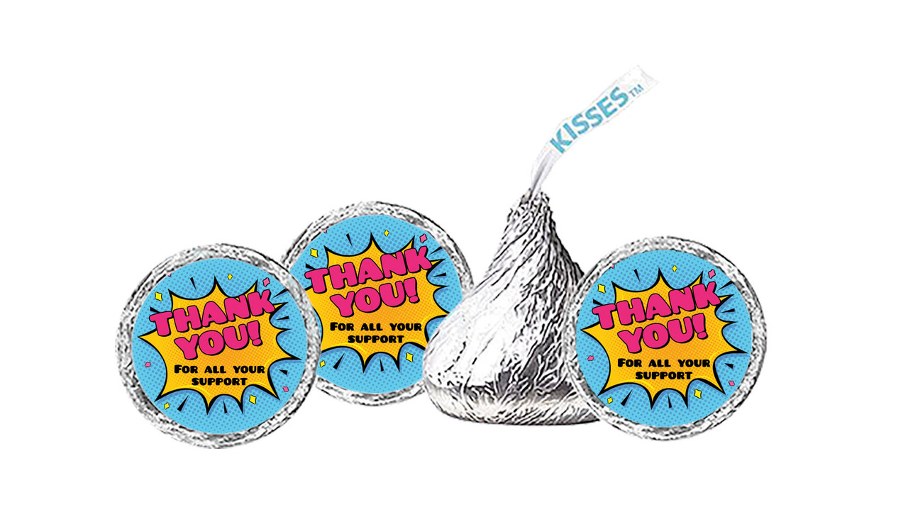 Starburst Personalised Thank You Hershey's Kisses