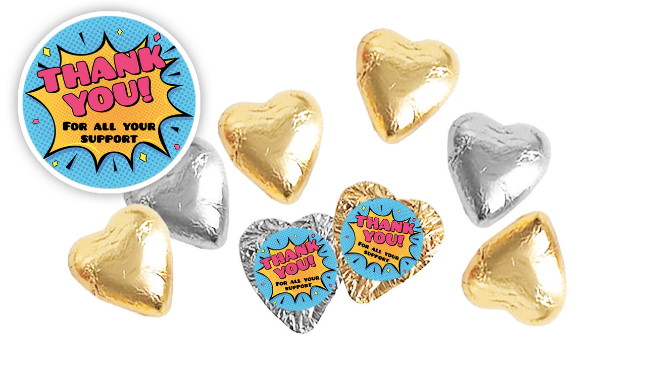 Starburst Personalised Thank You Chocolate Hearts
