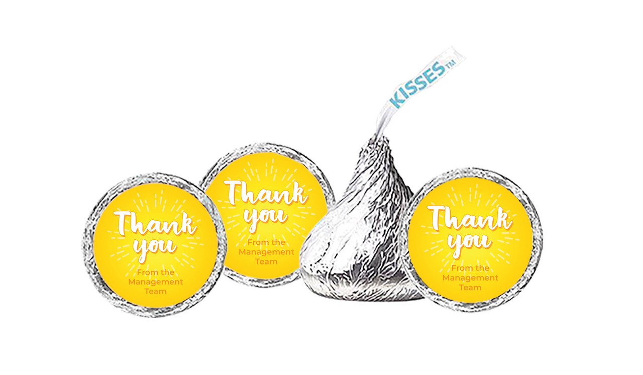 Sunny Personalised Thank You Hershey's Kisses