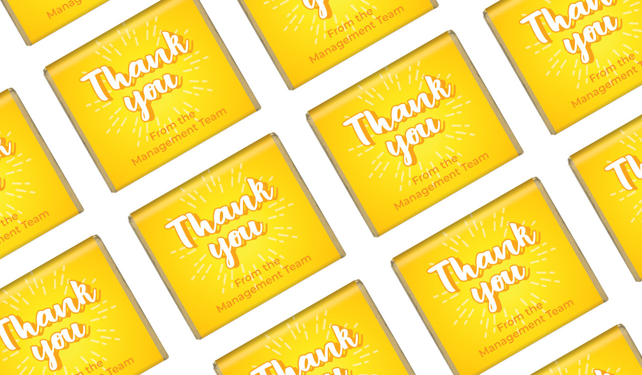 Sunny Personalised Thank You Mini Chocolate