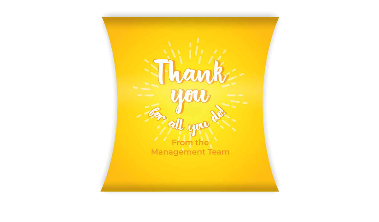 Sunny Thank You Personalised Pillow Boxes