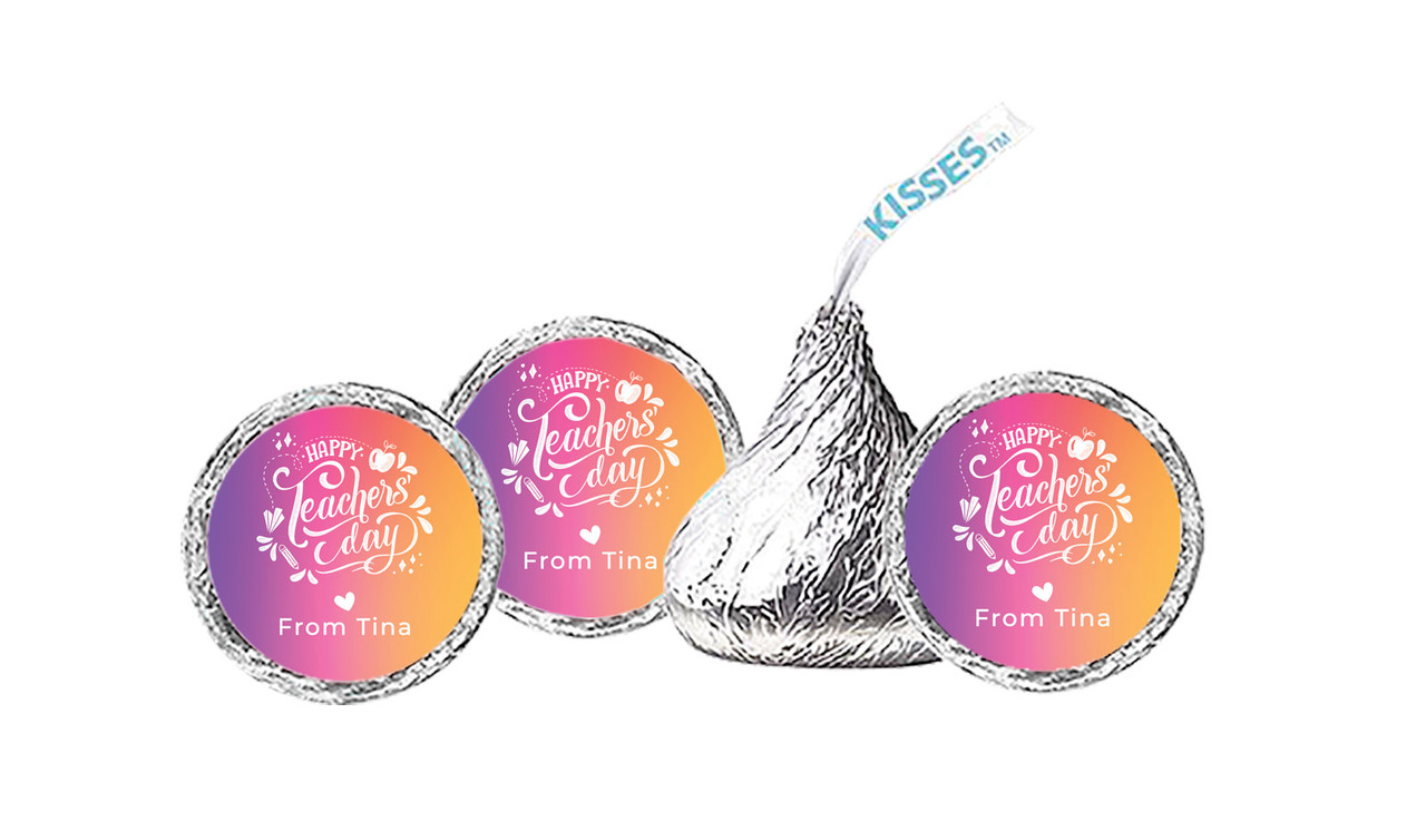 Gradient Personalised Teachers Day Hershey's Kisses