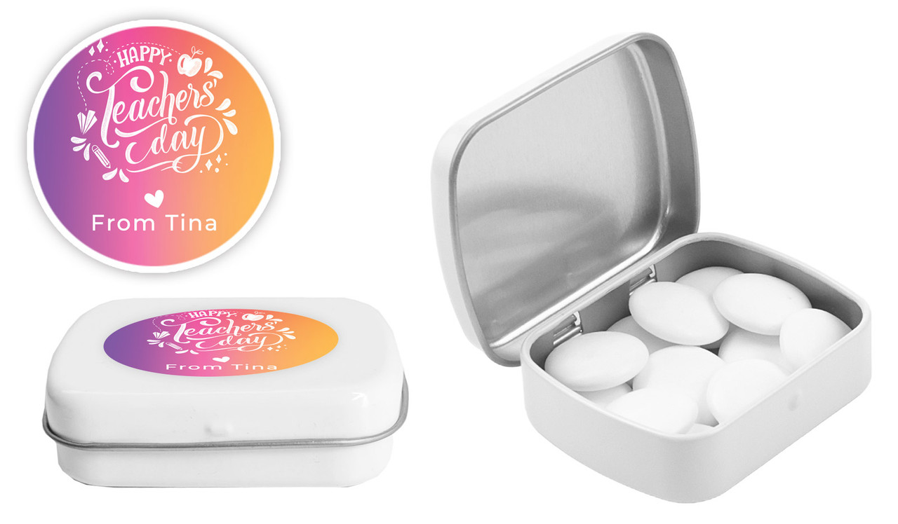Gradient Teachers Day Personalised Mint Tins