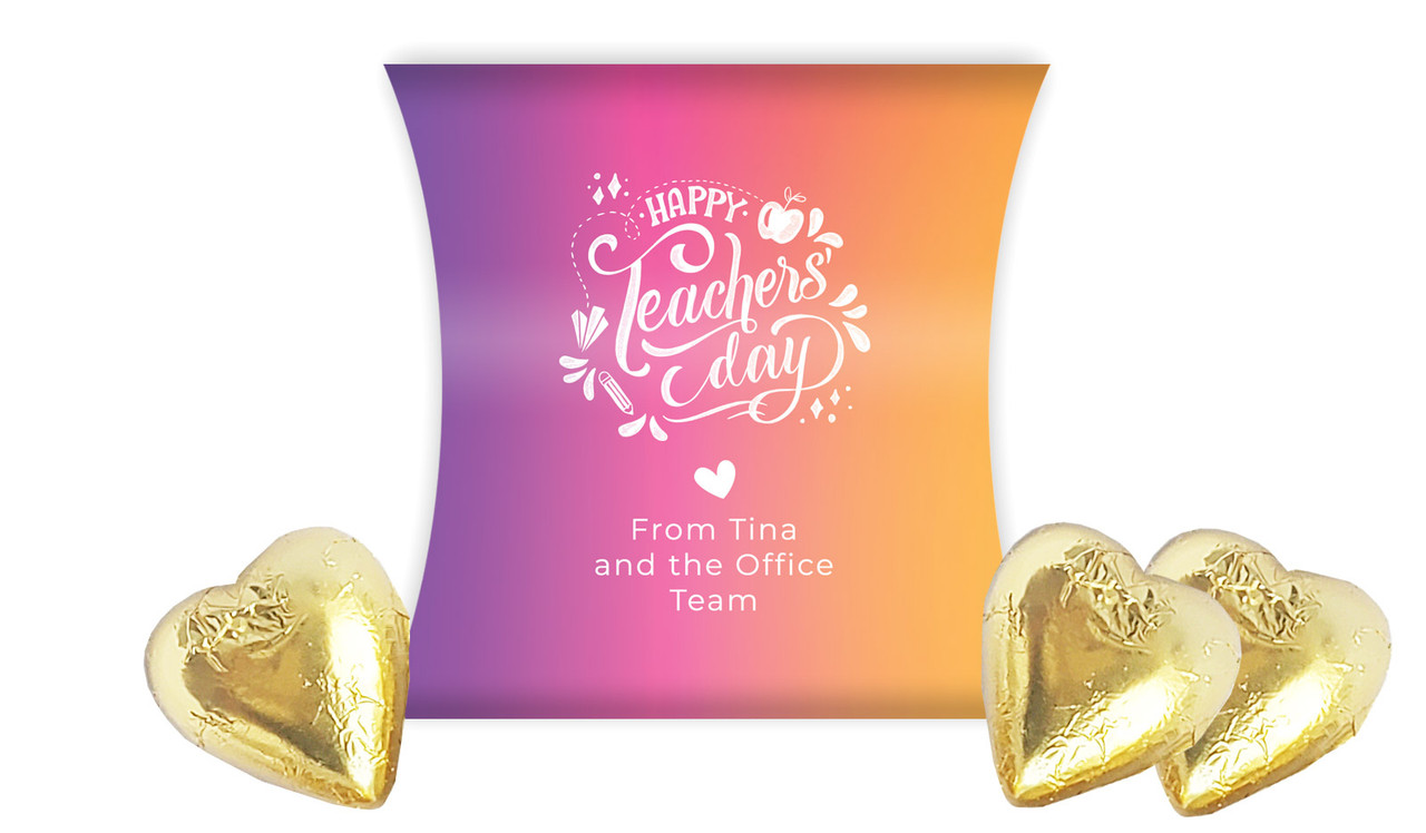 Gradient Teachers Day Personalised Pillow Boxes