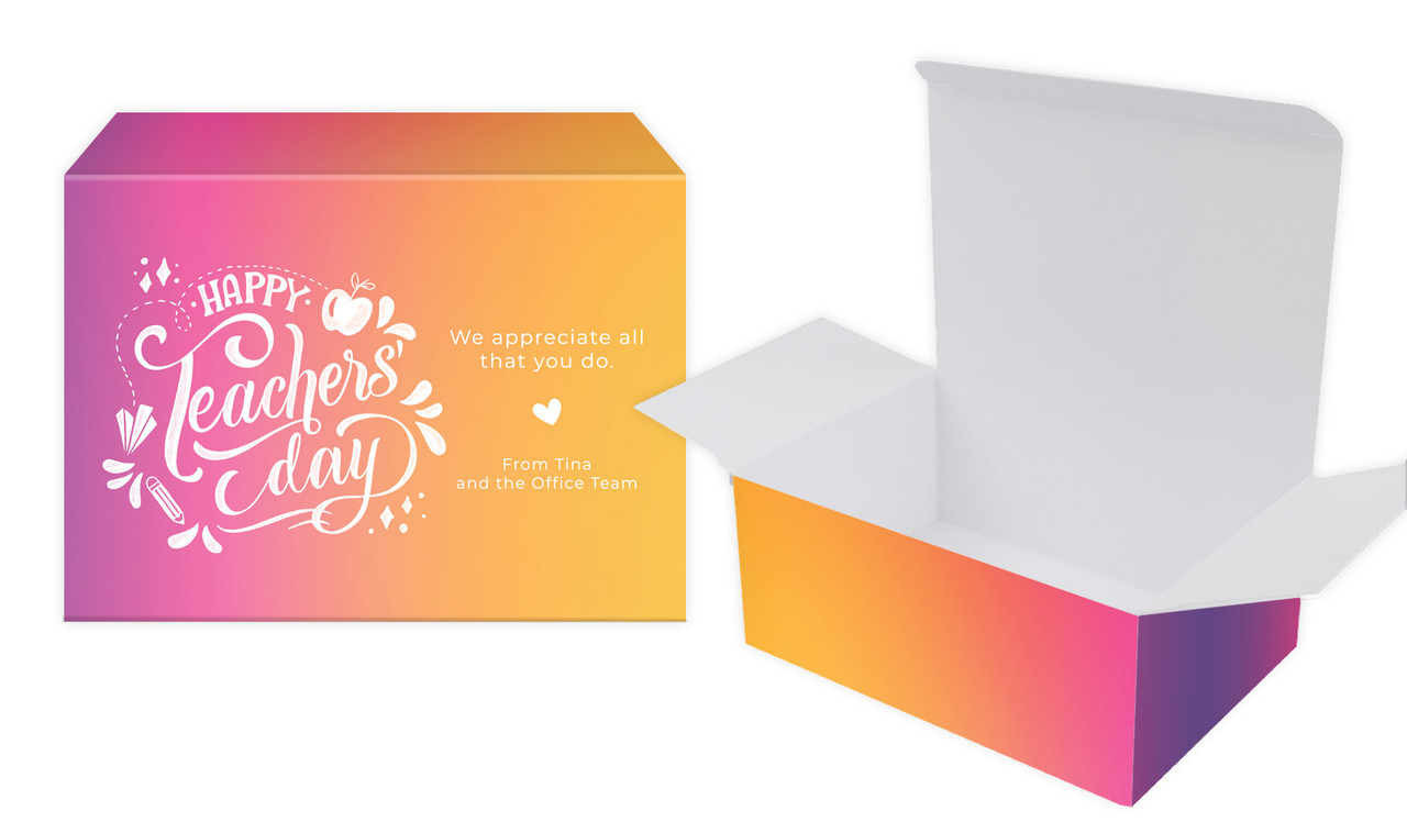 Gradient Teachers Day Personalised Tuck Gift Box