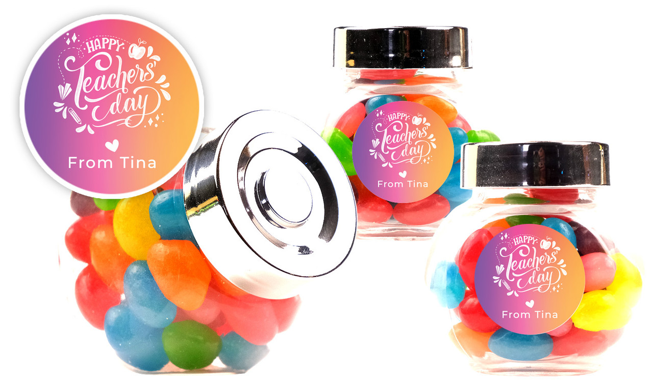 Gradient Teachers Day Personalised Mini Candy Jar