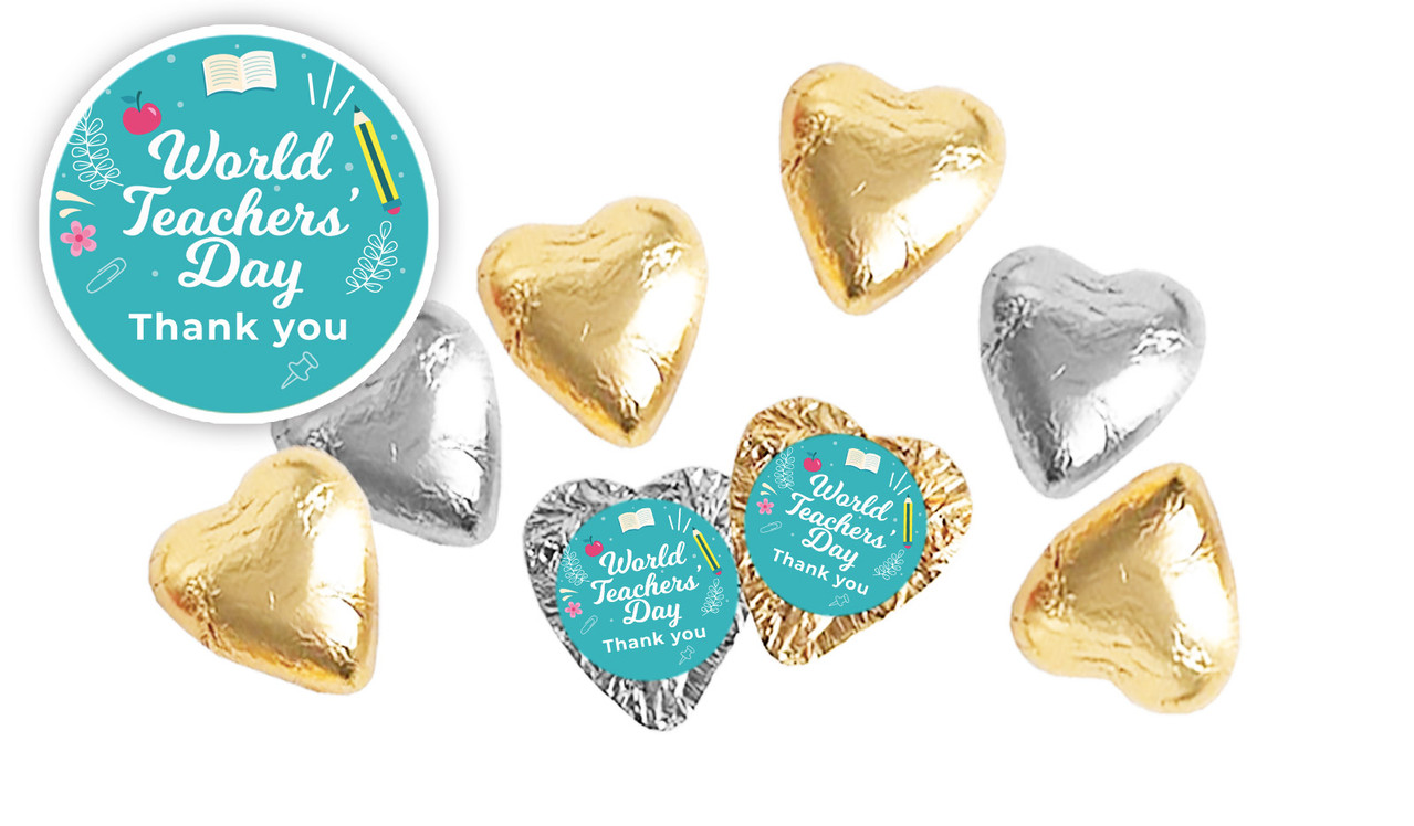 Fun Personalised Teachers Day Chocolate Hearts