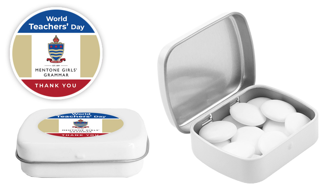 School Colours Personalised Mint Tins