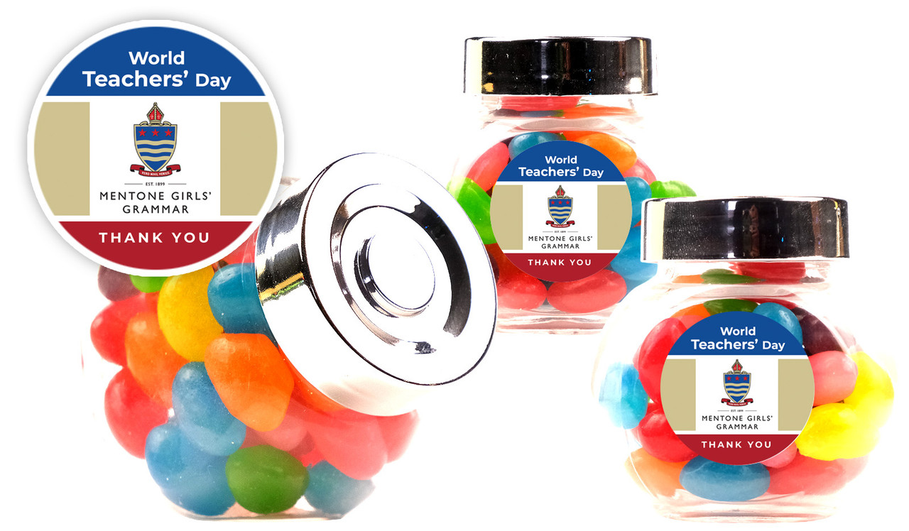 School Colours Personalised Mini Candy Jar