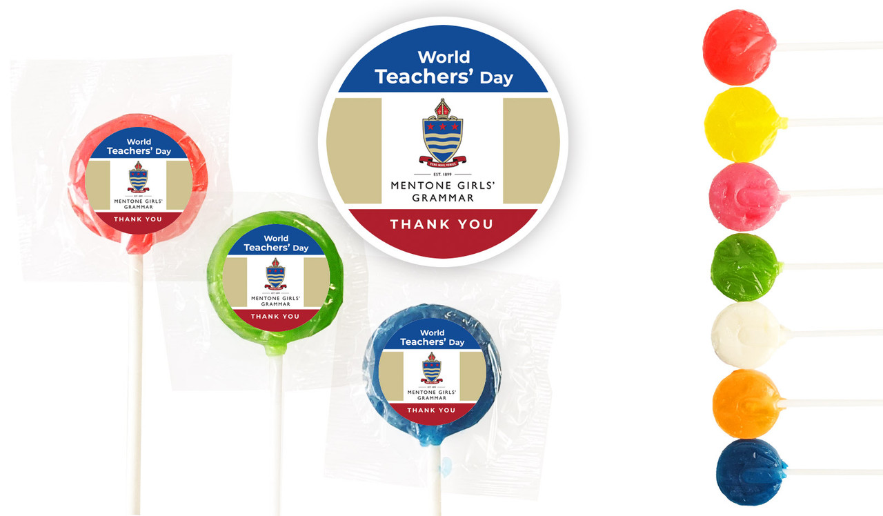School Colours Teachers Day Custom Mini Pops