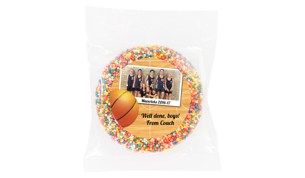 Basketball Photo Personalised Chocolate Freckle