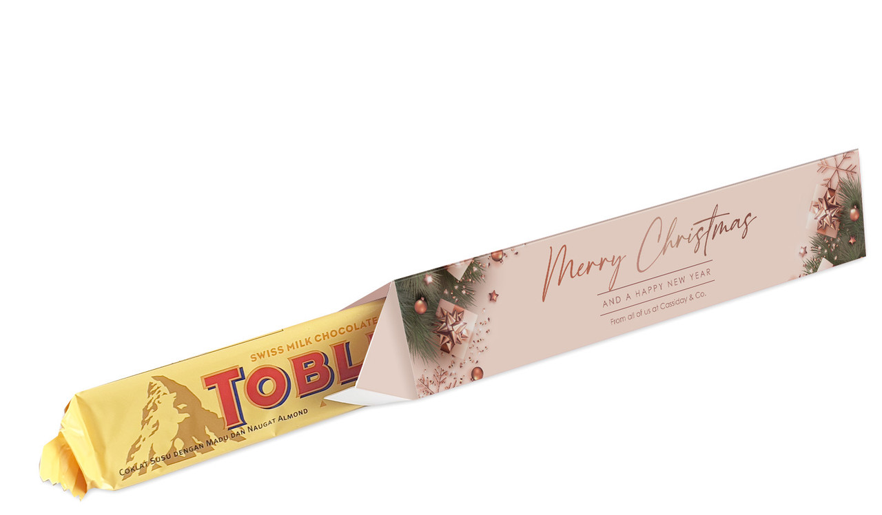 Rose Gold Gifts Christmas Toblerone Bar In A Box