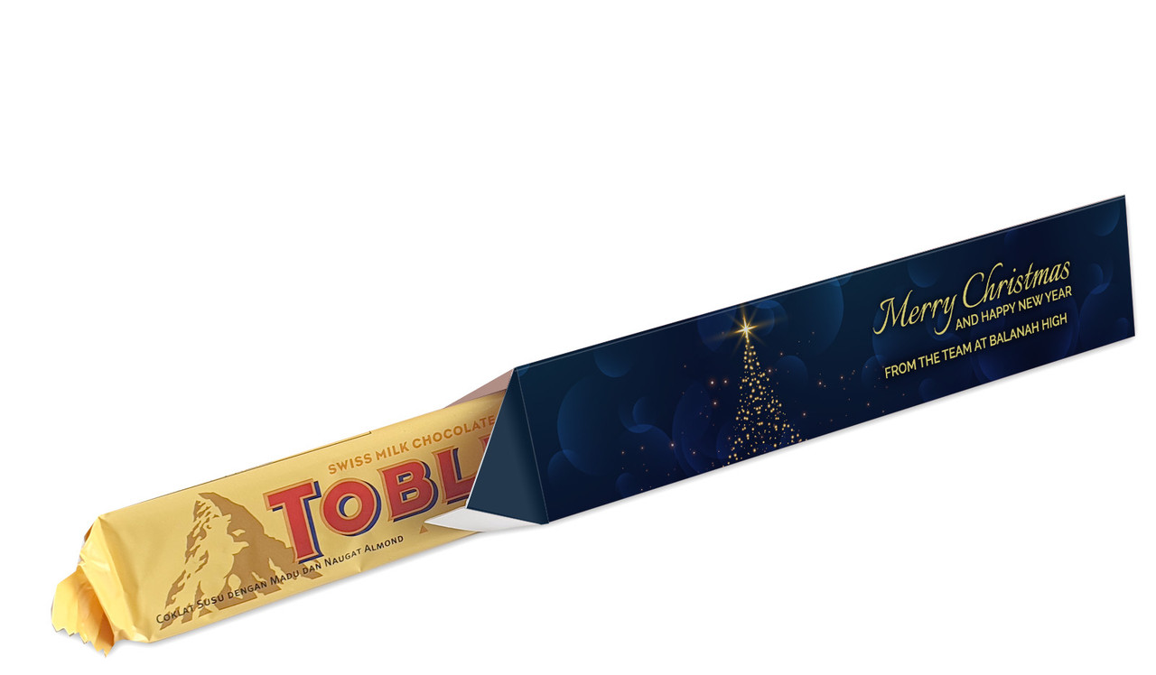 Blue Night Christmas Toblerone Bar In A Box