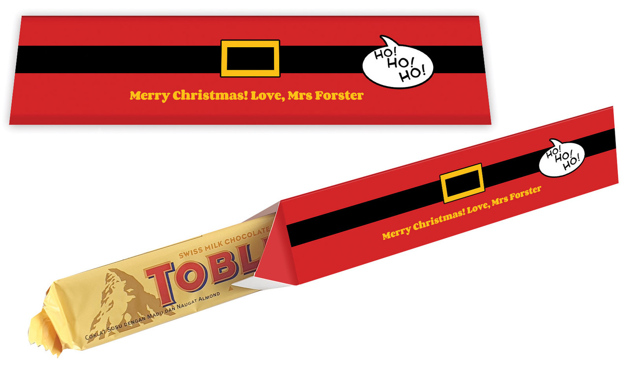 Santa Belt Christmas Toblerone Bar In A Box