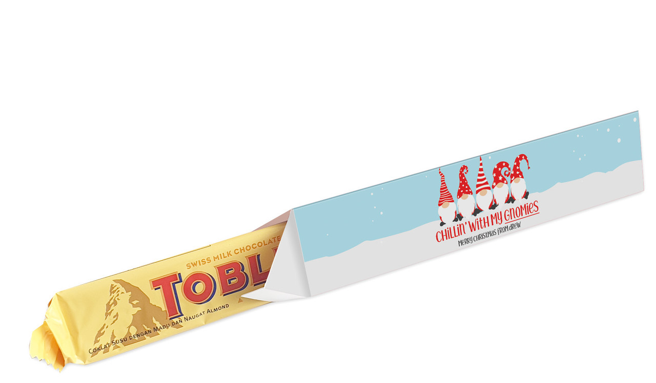 Gnomies Christmas Toblerone Bar In A Box