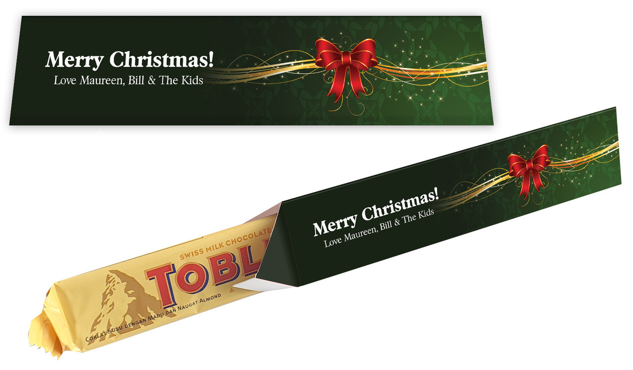 Christmas Bow Christmas Toblerone Bar In A Box