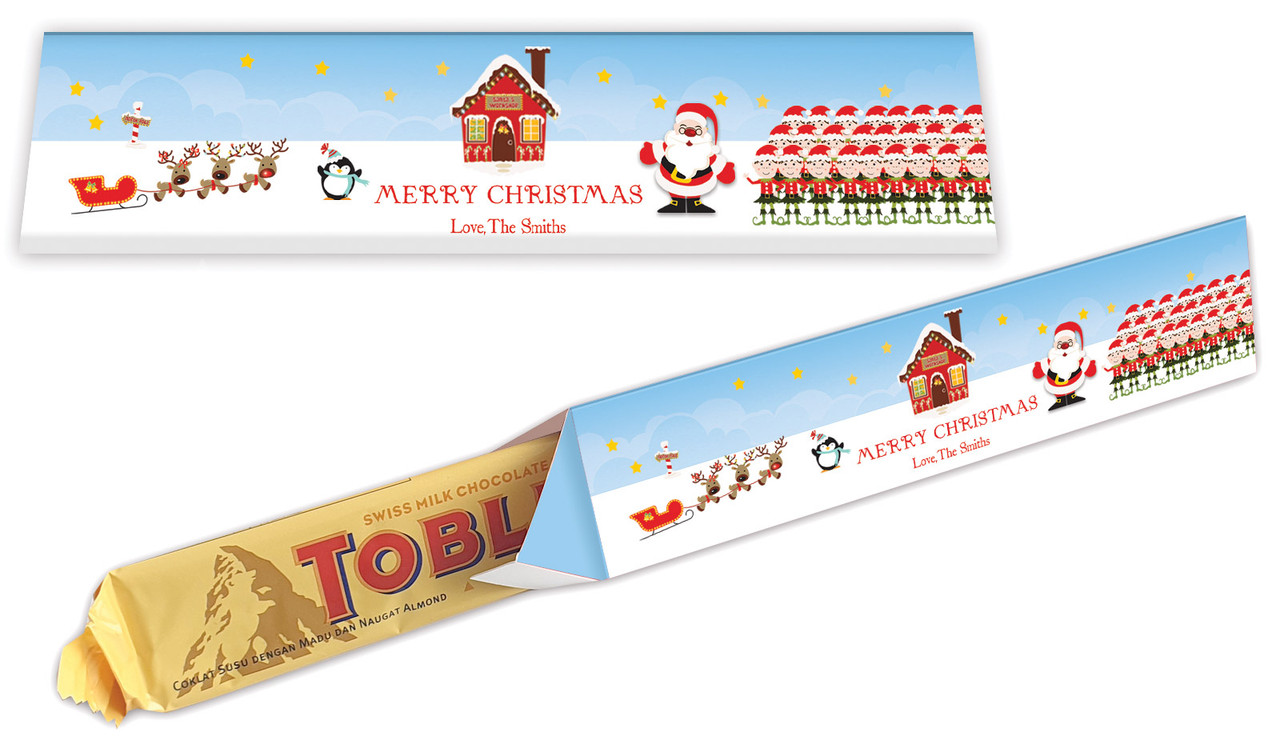 Santas Workshop Christmas Toblerone Bar In A Box